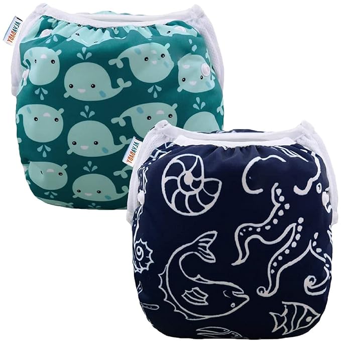 my second option for resusable swim diapers. A little tight, but a good option.
