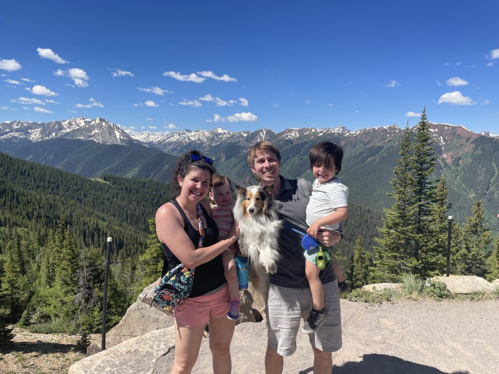 Beautiful aspen peak with the whole fam